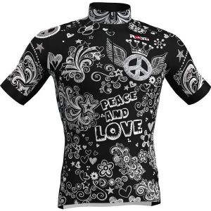 Rosti PEACE AND LOVE Pánsky cyklistický dres, čierna, veľkosť