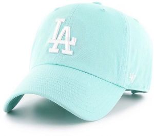 Bavlnená šiltovka 47brand MLB Los Angeles Dodgers tyrkysová farba, s nášivkou, B-RGW12GWSNL-TFC