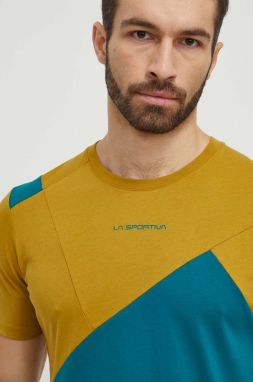 Tričko LA Sportiva Dude pánske, zelená farba, vzorované, F24733732