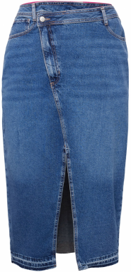 River Island Plus Sukňa  modrá denim