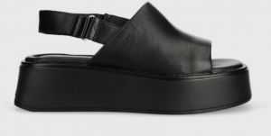 Kožené sandále Vagabond Shoemakers COURTNEY COURTNEY dámske, čierna farba, na platforme, 5534.001.92,