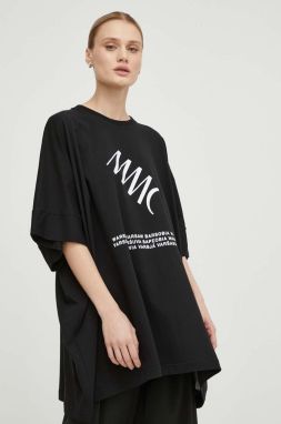 Bavlnené tričko MMC STUDIO dámsky, čierna farba