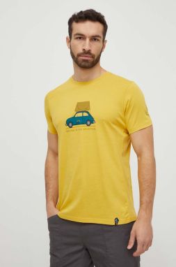 Tričko LA Sportiva Cinquecento pánske, žltá farba, s potlačou, N55735735