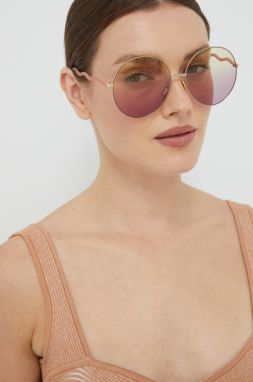 Slnečné okuliare Chloé dámske, fialová farba