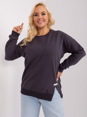 Graphite Solid Color Women's Plus Size Blouse