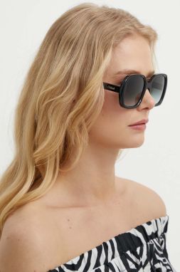 Slnečné okuliare Chloé dámske, čierna farba, CH0222S