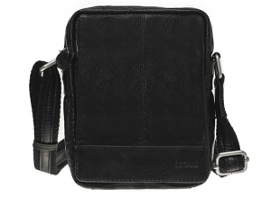 SEGALI Pánska kožená crossbody taška 1110 Black