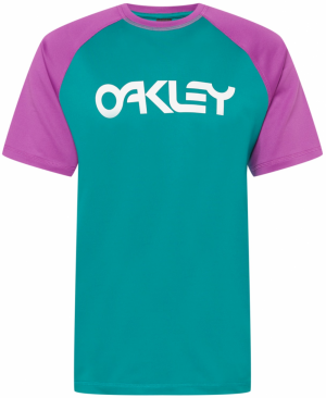 OAKLEY Funkčné tričko 'SEAL BAY'  petrolejová / neónovo fialová / biela