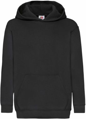 Black children's sweatshirt Classic kangaroo Fruit of the Loom