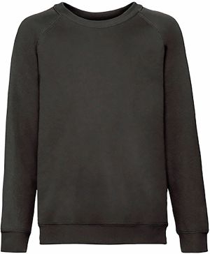 Czarna bluza dziecięca Raglan Sweat Fruit of the Loom