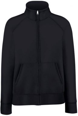 Black women's sweatshirt with stand-up collar Fruit of the Loom