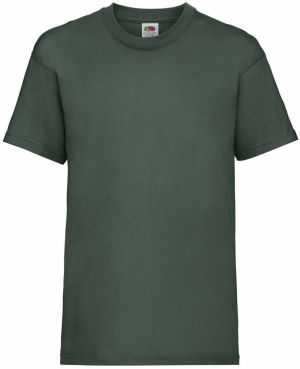 Green Fruit of the Loom Kids Cotton T-shirt