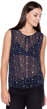 Katrus Woman's Blouse K139 Navy Blue