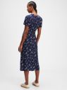 GAP modré midi kvetované šaty galéria