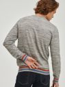Šedý pánsky sveter melírované s logom GAP galéria