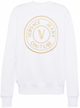 Versace Jeans Couture Mikina '76UP306'  zlatá / biela