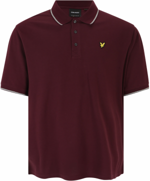 Lyle & Scott Big&Tall Tričko  sivá melírovaná / červená / bordová