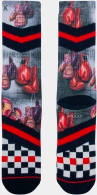 Čierno-červené pánske ponožky XPOOOS