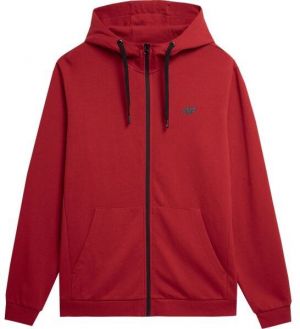 4F SWEATSHIRT FULL ZIP Pánska mikina, červená, veľkosť