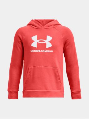 Červená detská mikina s kapucňou Under Armour UA Rival Fleece BL Hoodie