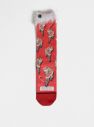 Červené dámske ponožky s vianočným motívom XPOOOS galéria