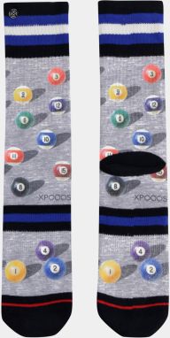 Šedé pánske vzorované ponožky XPOOOS