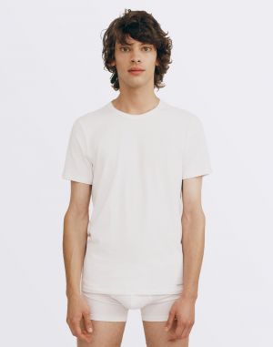 Organic Basics Core Slim Tee 2-Pack White / White