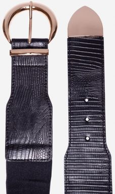 Shelvt Elasticated black strap with pattern