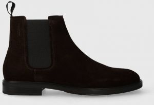 Semišové topánky chelsea Vagabond Shoemakers ANDREW pánske, hnedá farba, 5668.340.31