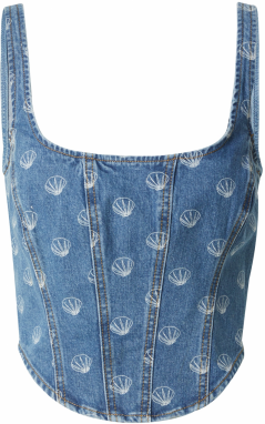 florence by mills exclusive for ABOUT YOU Top 'Sun-Kissed'  modrá denim / biela