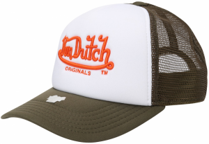 Von Dutch Originals Čiapka 'ATLANTA'  kaki / oranžová / biela