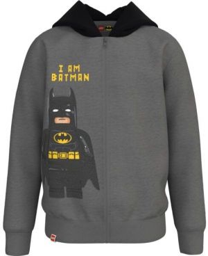 LEGO® kidswear CARDIGAN W. HOOD Chlapčenská mikina, tmavo sivá, veľkosť