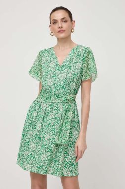 Šaty Morgan zelená farba, mini, áčkový strih