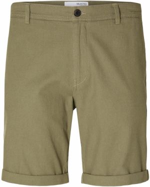 SELECTED HOMME Chino nohavice 'LUTON'  olivová