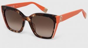 Slnečné okuliare Furla dámske, oranžová farba, SFU708_5402AD