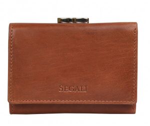 SEGALI Dámska kožená peňaženka 870 cognac