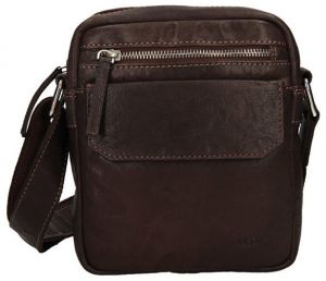 Lagen Pánska kožená crossbody taška BLC/20/1611 BRN