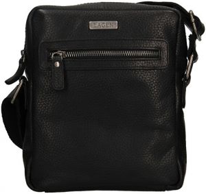 Lagen Pánska kožená crossbody taška blc/4428/21/a black