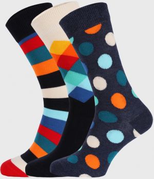3 PACK ponožiek Happy Socks Classic MultiColor