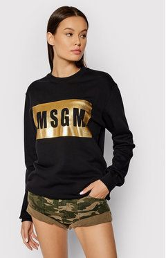 MSGM Mikina 3141MDM523M 217799 Čierna Regular Fit