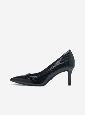 Tamaris women's black crocodile print pumps - Women