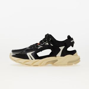 HERON PRESTON Block Stepper Sandal Lea/Mesh Black