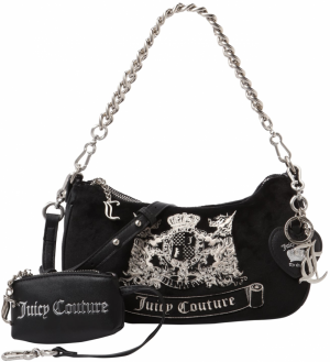 Juicy Couture Taška cez rameno 'Twig Dogs'  čierna / biela