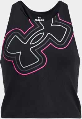 Under Armour Tank Top Motion Branded Crop Tank - BLK - Girls