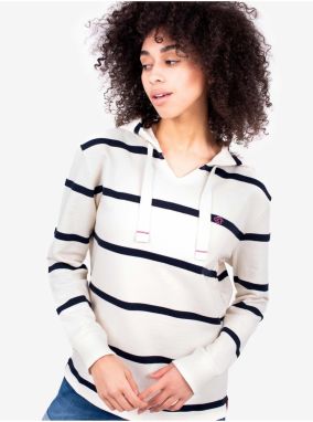 Blue and White Ladies Striped Hoodie Brakeburn - Women