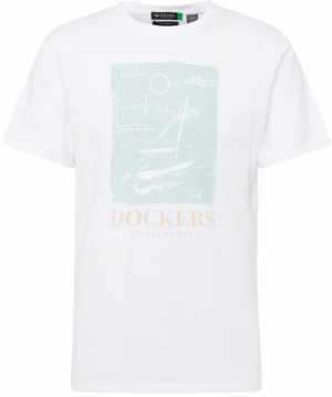 Dockers Tričko  pastelovo modrá / pastelovo oranžová / biela