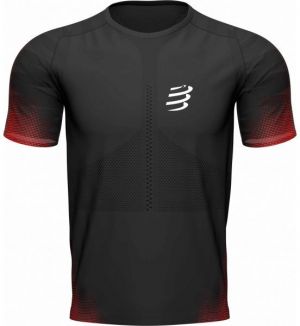 Compressport RACING SS TSHIRT M Pánske bežecké tričko, čierna, veľkosť