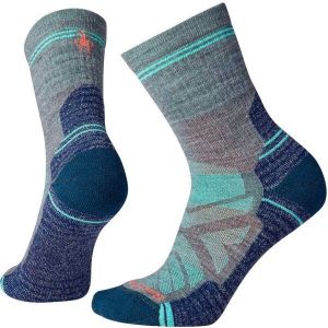 Smartwool W HIKE LIGHT CUSHION MID CREW Dámske outdoorové ponožky, sivá, veľkosť