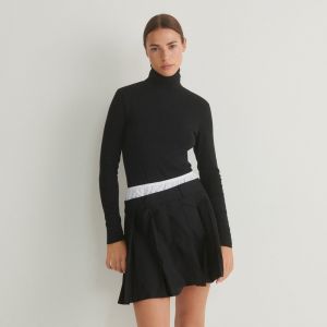 Reserved - Bavlnená sukňa - Čierna