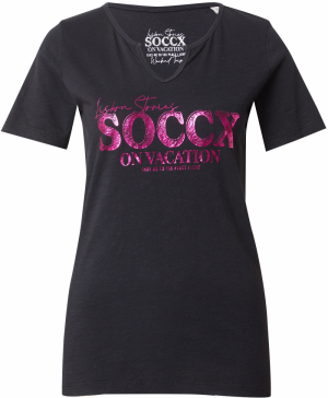 Soccx Tričko  ružová / čierna